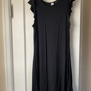 Black ruffle dress
